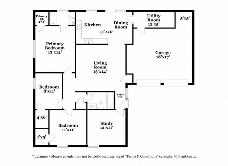 the schematic diagram of the floor plan of the residence