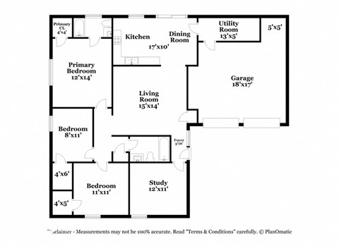 the schematic diagram of the floor plan of the residence