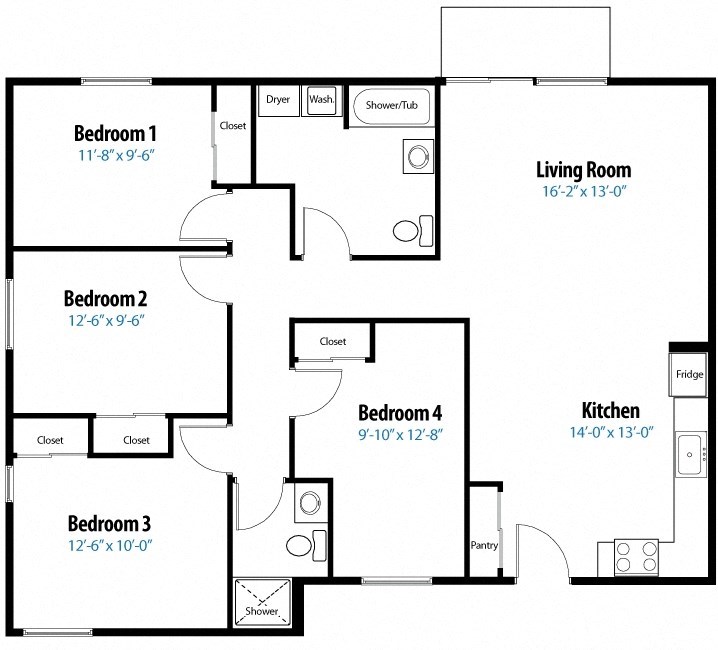 a floor plan of a living room with a kitchen and a bedroom