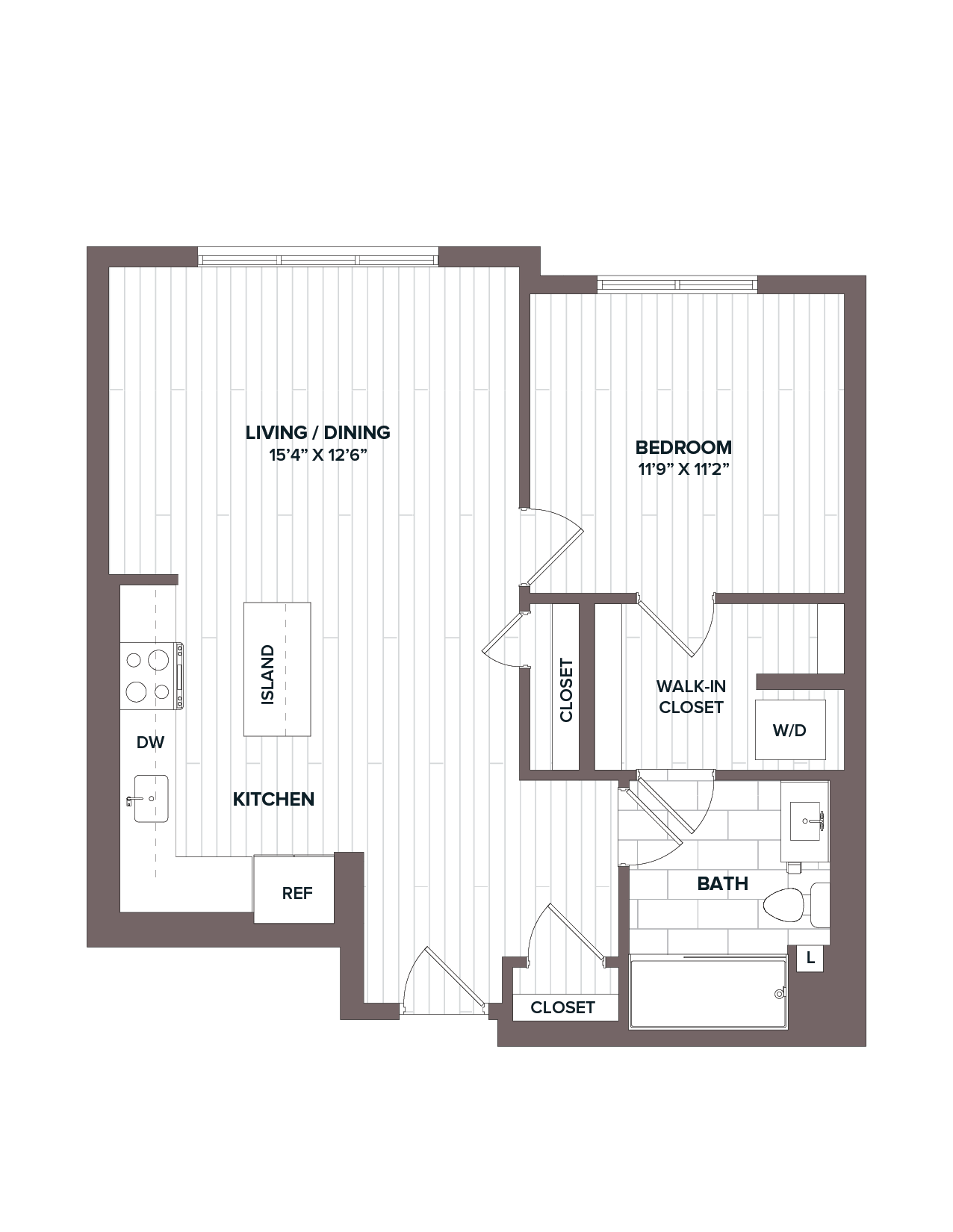 1 Bed/1 Bath - A4 Bldg C