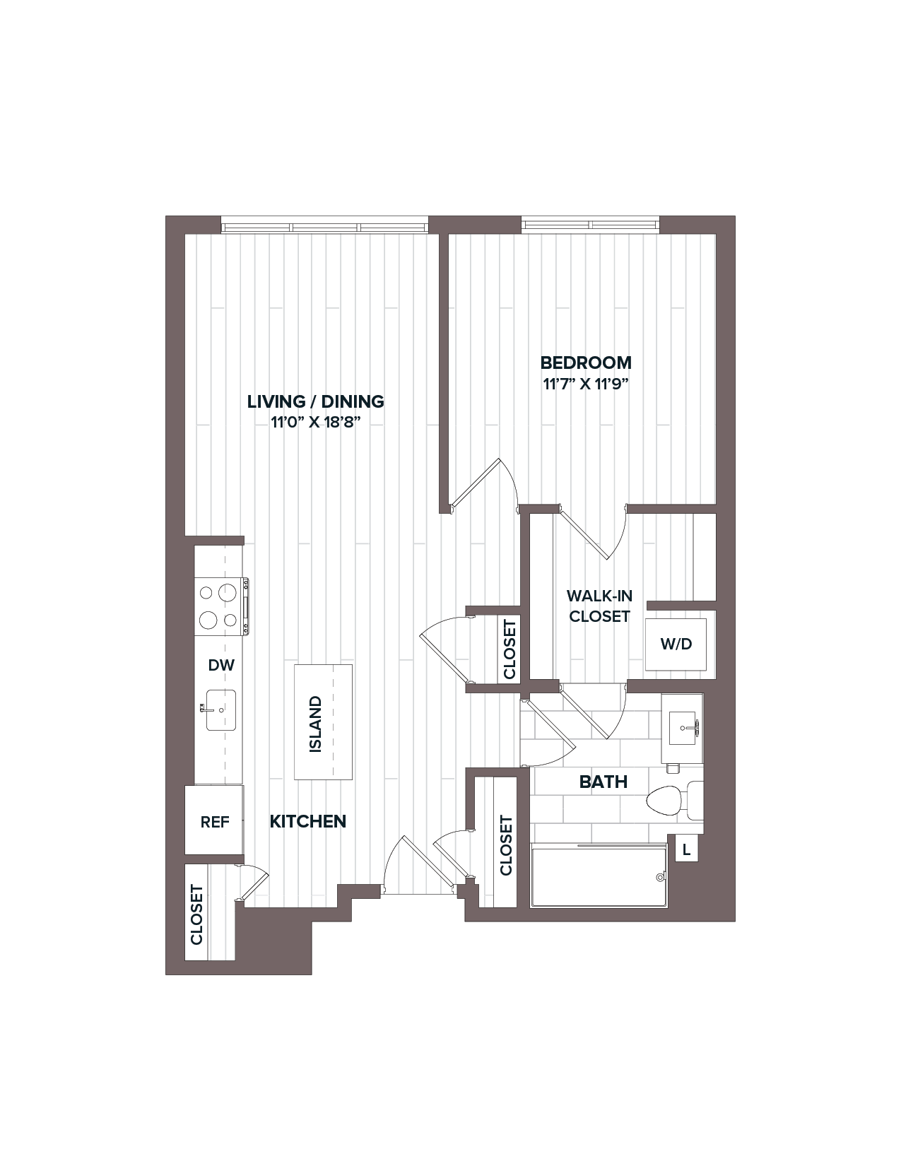 1 Bed/1 Bath - A5 Bldg C