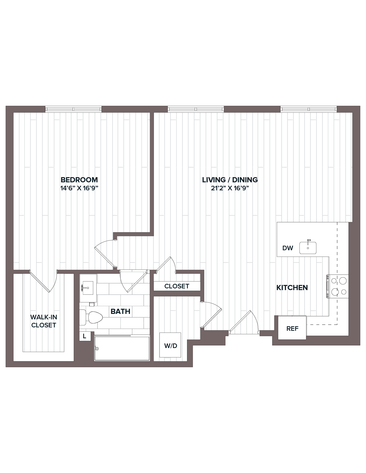 1 Bed/1 Bath - A7 Bldg C