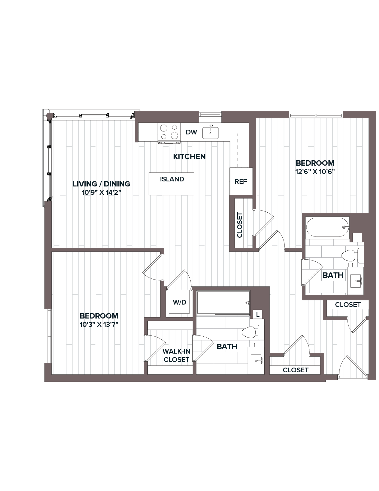 2 Bed/2 Bath - B1 Bldg C