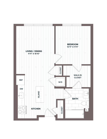 1 Bed/1 Bath - A1 Bldg D