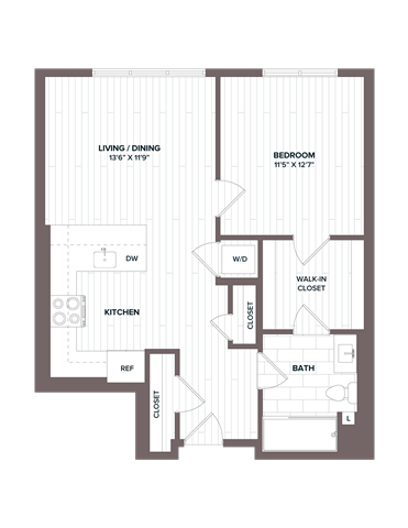 1 Bed/1 Bath - A3 Bldg D