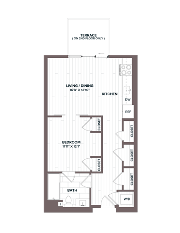 1 Bed/1 Bath - A7 Bldg D