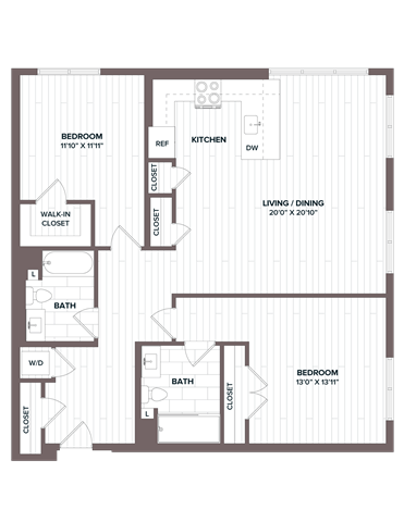 2 Bed/2 Bath - B1 Bldg D