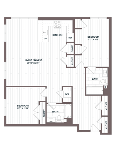 2 Bed/2 Bath - B2 Bldg D