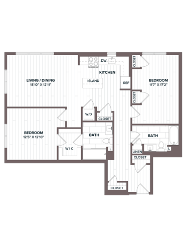 2 Bed/2 Bath - B3 Bldg D