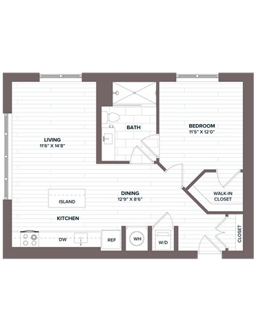 1 Bed/1 Bath - A8 Bldg F