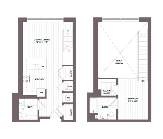 1 Bed/1 Bath Loft - AL2 Bldg F
