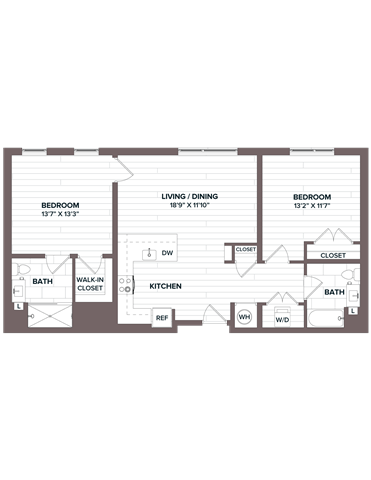 2 Bed/2 Bath - B2 Bldg F
