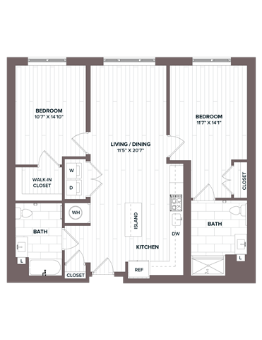 2 Bed/2 Bath - B3 HC Bldg F