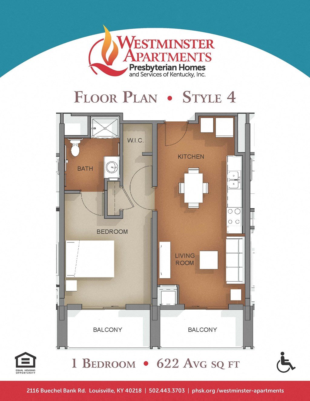 floor plan of a 1 bedroom apartment