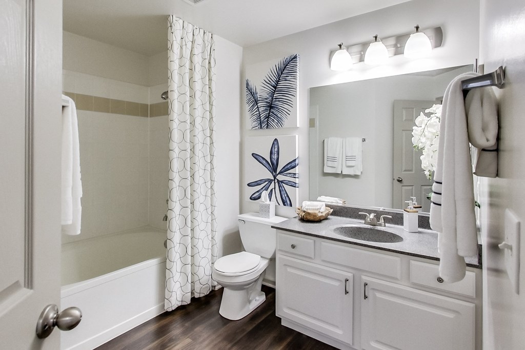 a bathroom with a shower and a sink and a toilet