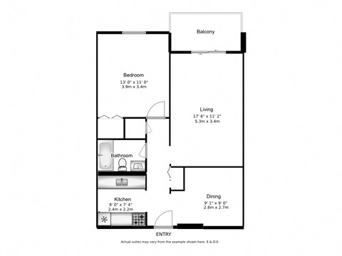 1 bed, 1 bath, generous modern apartments at Acton Apartments in Acton, ON