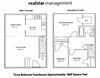 Feel at home in modern, spacious Barrie suites Floor plan of 3 bed, 1 bath, contemporary, luxury unit at Tamarack Woods in Barrie, ON