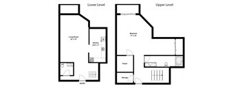 One bedroom, one bathroom apartment layout at Prince William Apartments in Bellville, ON