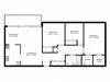 Live luxuriously in generous, modern suites Floor plan of 3 bed, 2 bath, premium units with terrace access at Park Place in Bradford, ON