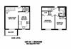 Two bedroom, one bathroom apartment layout at Kensington Apartments in Brockville, ON