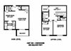 Two bedroom plus den, one bathroom apartment layout at Kensington Apartments in Brockville, ON