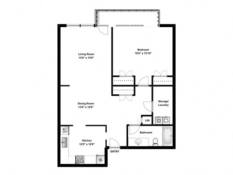 1 bed, 1 bath, open concept, modern apartments at Baker Arms & Wexford Apartments in Dartmouth, NS