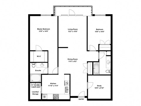 2 bed, 2 bath, efficiently designed apartments at Baker Arms & Wexford Apartments in Dartmouth, NS