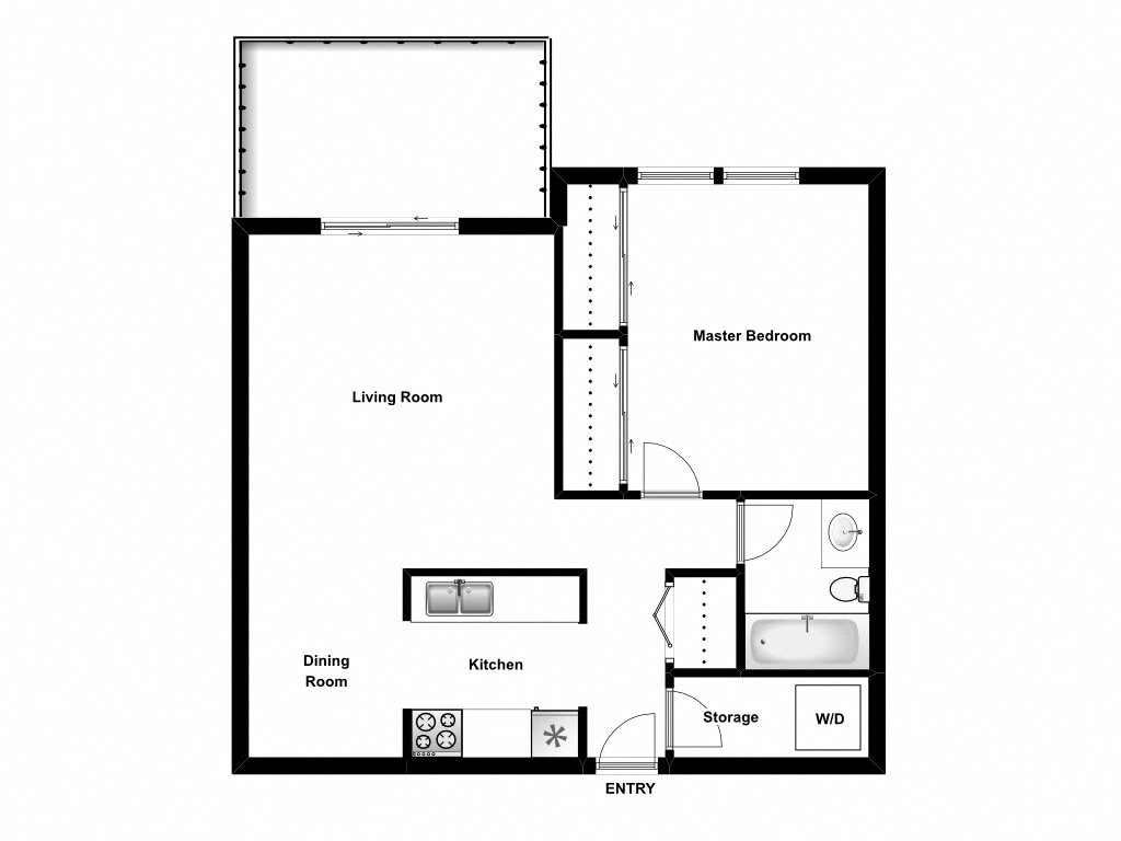 Floor Plans Of Tennyson Apartments In Edmonton Ab Suite A Floorplan