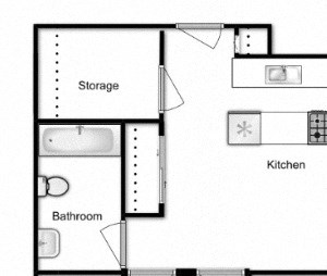 Enjoy spacious, family oriented Fort Erie suites Two bedroom, one bathroom apartment layout at Albany Place in Fort Erie, ON