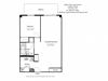 Relax in spacious, efficiently designed suites One bedroom, one bathroom apartment layout at Albany Place in Fort Erie, ON