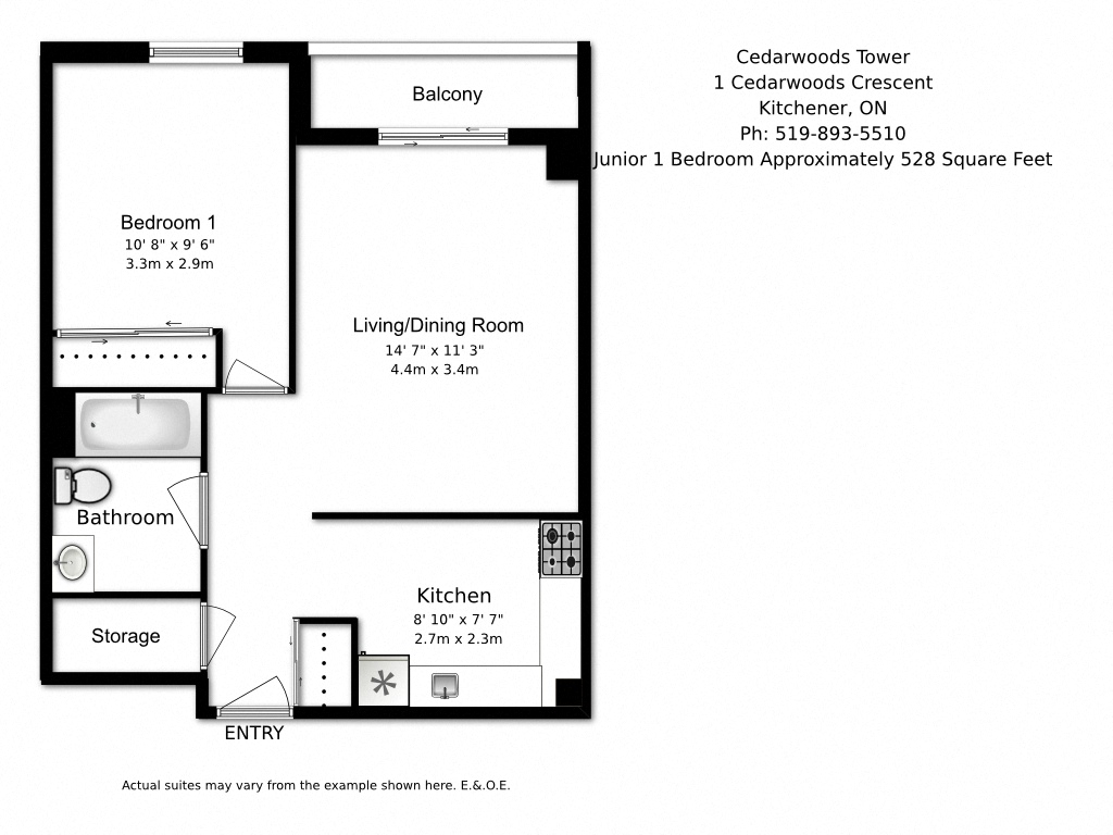 Floor Plans of Cedarwoods Tower in Kitchener, ON Floor Plans of Cedarwoods Tower in Kitchener, ON