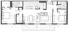 Two bedroom, two bathroom apartment layout at Excelsior Apartments in Montreal, QC