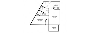 1 bed, 1 bath, bachelor apartment with balcony at Bourg Du Village in Sainte Therese, QC