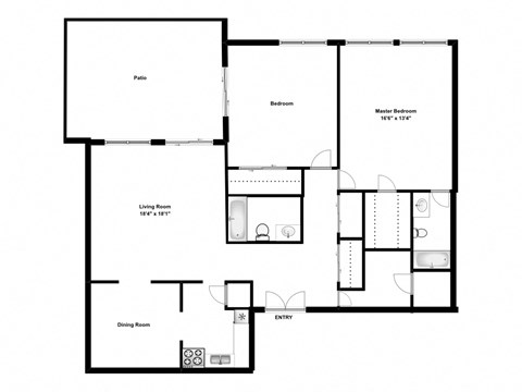 2 bed, 2 bath, generous apartments with balcony views at Bayview Towers in Sarnia, ON