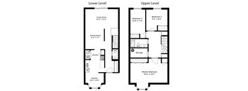 Three bedroom, one bathroom apartment layout at Oakdale Heights in St. Catharines, ON