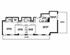 Three bedroom, two bathroom apartment layout at South Algiers in Toronto, ON