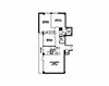 Three bedroom, two bathroom apartment layout at South Algiers in Toronto, ON