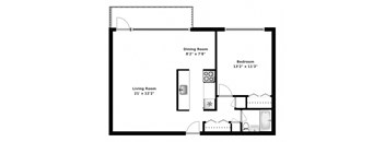 1 bed, 1 bath, open concept suites with balcony view at 300 St. Clair Avenue West in Toronto, ON