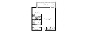 Studio, 1 bath, open concept suites at 300 St. Clair Avenue West in Toronto