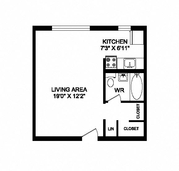 Relax in modern, bachelor style apartments Studio, 1 bath, open concept suites at 641 Vaughan Road in Toronto, ON