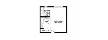 Studio, 1 bath, open concept suite at 641 Vaughan Road in Toronto, ON