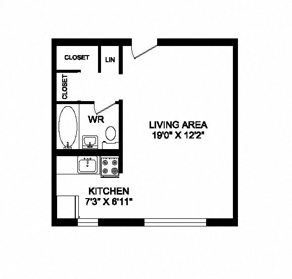 Enjoy cozy, bachelor apartments with balcony views Studio, 1 bath, spacious single suites at 641 Vaughan Road in Toronto, ON