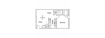 1 Bedroom, 1 Bathroom