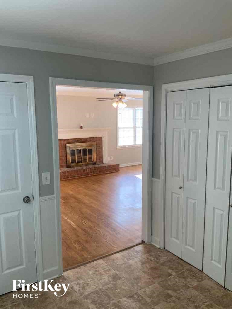 a view of the living room from the dining room