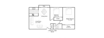 2bdrm/1bath/patio
