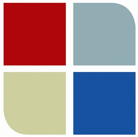 Four different colored squares are displayed.