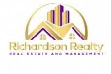 the logo of richardon realty with a picture of a house
