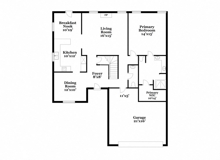 a floor plan of a house with a combination of bedrooms and a living room