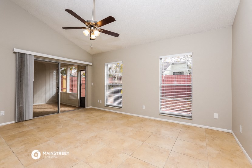 the spacious living room is clean and ready for you to use