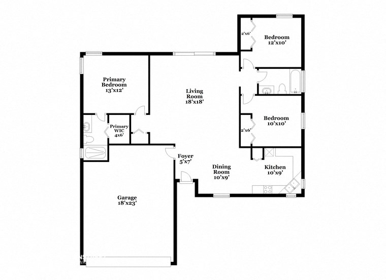 a floor plan of a house with a bedroom and a living room